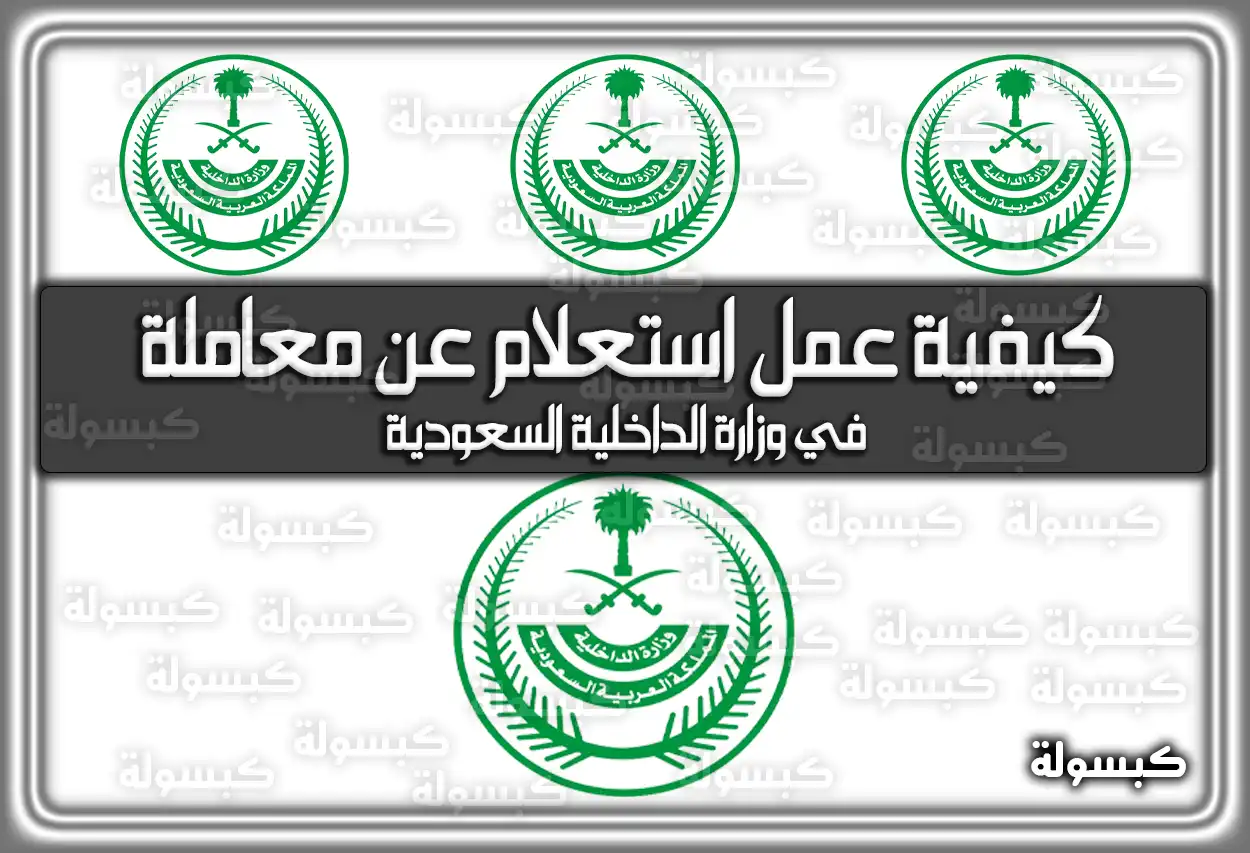 كيفية عمل استعلام عن معاملة في وزارة الداخلية السعودية 2026 - 1447