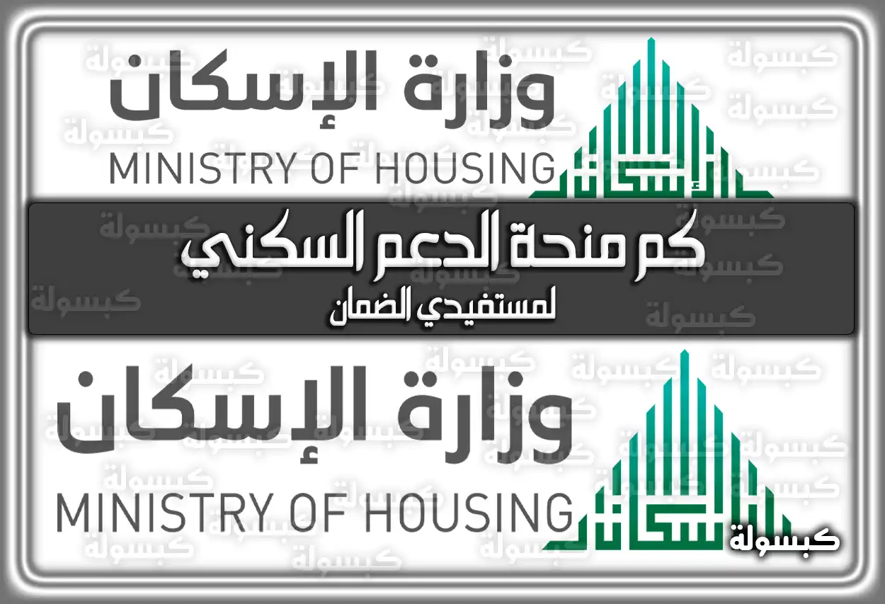كم منحة الدعم السكني لمستفيدي الضمان