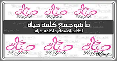 ما هو جمع كلمة حياة